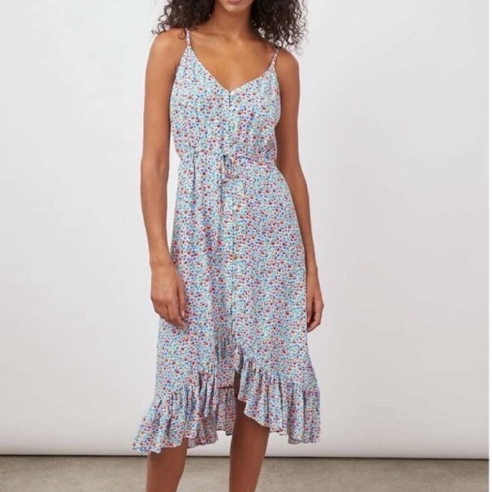 Rails Light Blue Floral Midi Dress